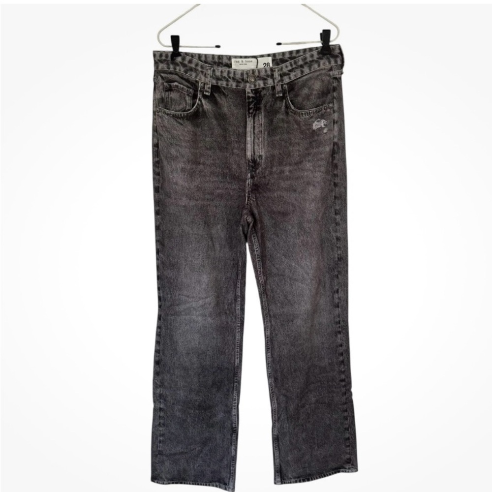 Rag & Bone Women's Miramar Shea PantsRaven Wash Printed Terry Straight Leg Jeans